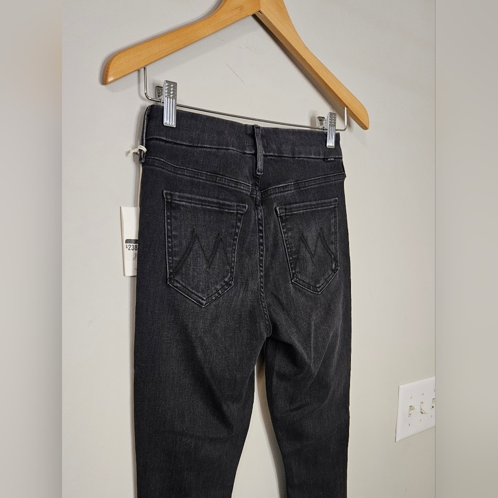 NEW! Mother Denim The Looker Sacred Slit Ankle Jeans Dear Mr. Black Size 25 - Picture 6 of 14